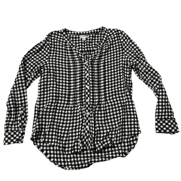 Croft & Barrow - Womens Checkered Peplum Top Sz MDP - Picture 3 of 9